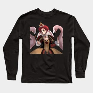 QUEEN OF HEARTS (Happy Halloween DAY 04) without BG BLUE Long Sleeve T-Shirt